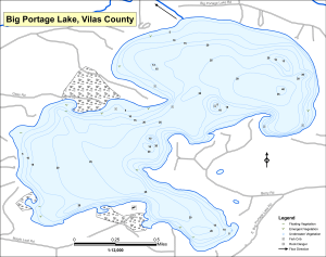 Big Portage Lake Topographical Lake Map