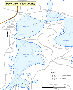 Lynx Lake 1 T40N R10E S15 Topographical Lake Map