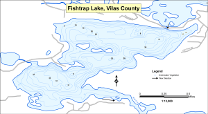Fishtrap Lake Topographical Lake Map