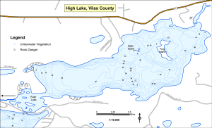 High Lake Topographical Lake Map
