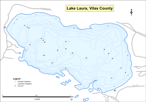 Laura Lake Topographical Lake Map