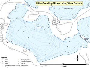 Little Crawling Stone Lake Topographical Lake Map