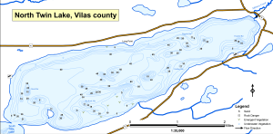 Twin Lake (north) Topographical Lake Map