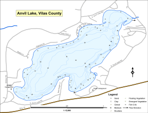 Anvil Lake Topographical Lake Map
