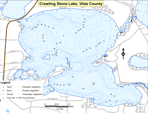 Crawling Stone Lake Topographical Lake Map