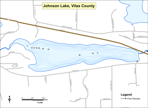 Johnson Lake 1 T40N R06E S34 Topographical Lake Map