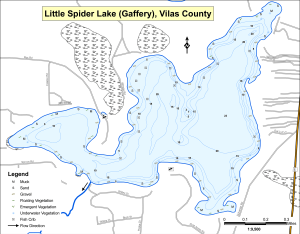 Little Spider Lake (Gaffrey) Topographical Lake Map