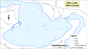 Otter Lake Topographical Lake Map