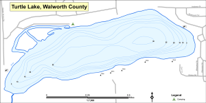 Turtle Lake Topographical Lake Map