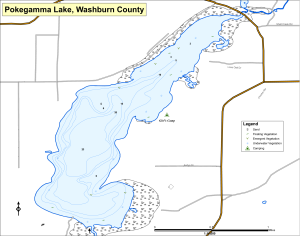 Pokegama Lake Topographical Lake Map