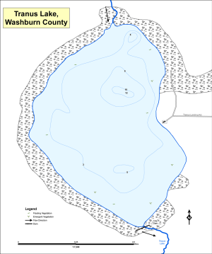 Tranus Lake Topographical Lake Map