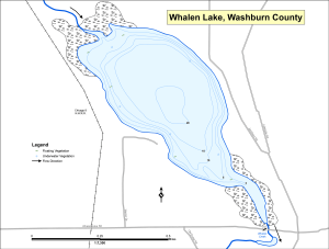 Whalen Lake Topographical Lake Map
