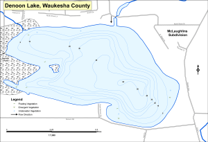 Denoon Lake Topographical Lake Map