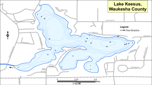 Keesus Lake Topographical Lake Map