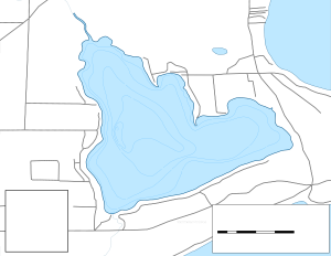 Clark Lake Topographical Lake Map