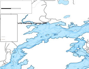 Turtle Flambeau Flowage NorthWest Topographical Lake Map