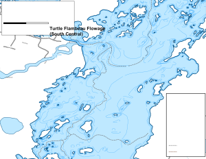 Turtle Flambeau Flowage South Central Topographical Lake Map