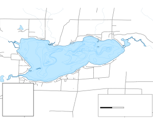 NOquebay Lake Topographical Lake Map