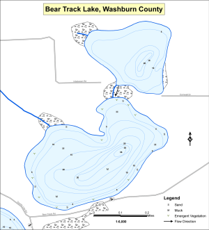 Beartrack Lake Topographical Lake Map