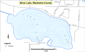 Silver Lake Topographical Lake Map