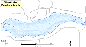 Gilbert Lake Topographical Lake Map