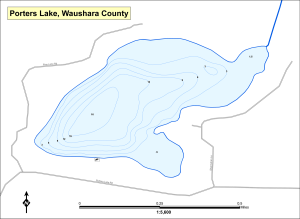 Porters Lake Topographical Lake Map