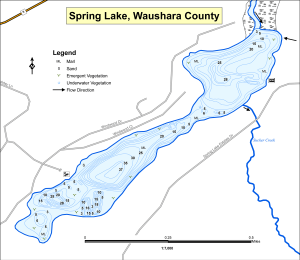 Spring Lake Topographical Lake Map