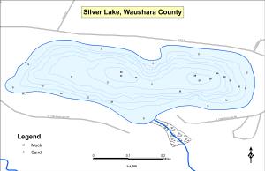 Silver Lake T20NR11ES32 Topographical Lake Map