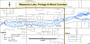 Wazeecha Lake Topographical Lake Map