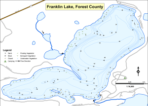 Franklin Lake Topographical Lake Map