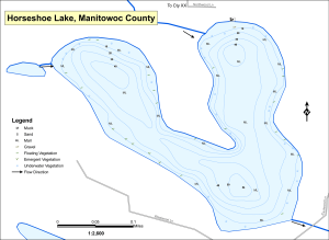 Horseshoe Lake Topographical Lake Map