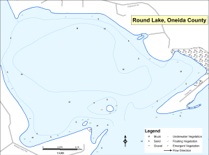 Round Lake T39NR11ES29 Topographical Lake Map