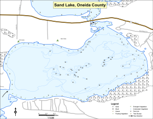 Sand Lake T39NR09ES20 Topographical Lake Map